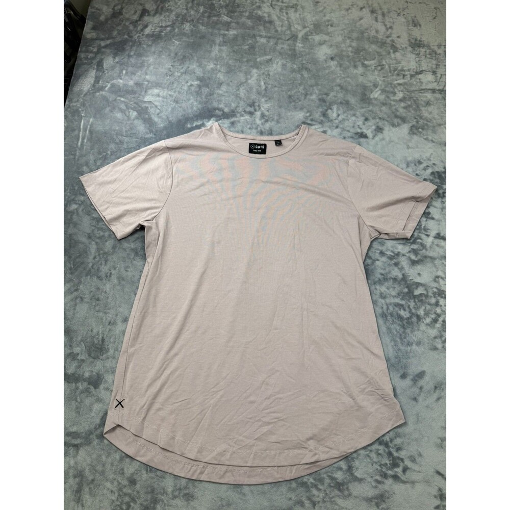 Cuts Clothing Crew Curve-Hem Shirt Mens Extra Extra Large XXL Concrete Pyca Pro